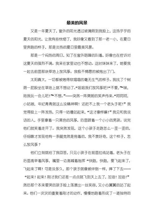 初三作文：最美的风景作文800字_4