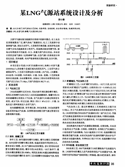 某LNG气源站系统设计及分析