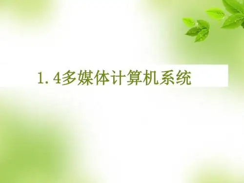 多媒体计算机系统