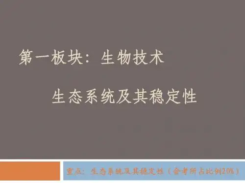 会考复习PPT1-生物技术&生态系统