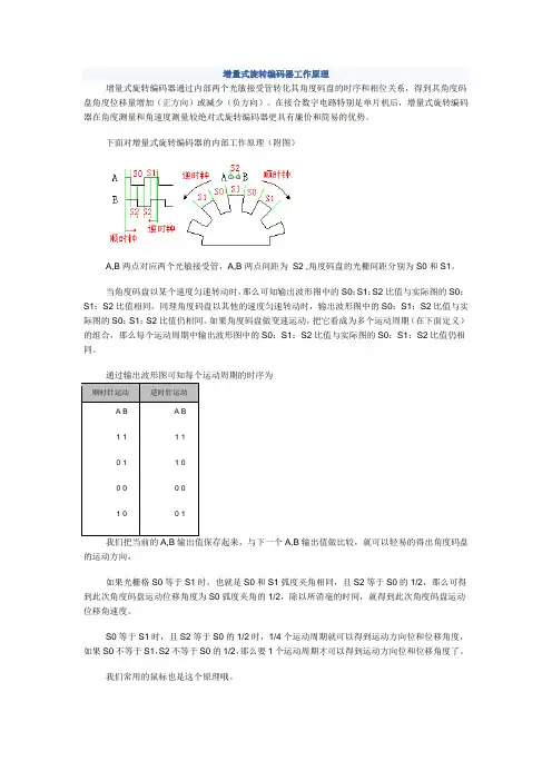 增量式旋转编码器工作原理