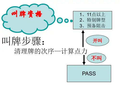 桥牌叫牌步骤