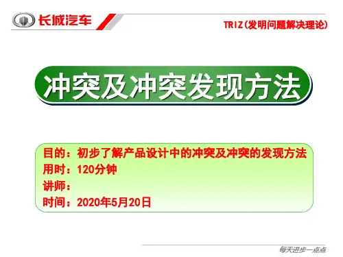 长城汽车TRIZ培训-冲突及冲突发现方法