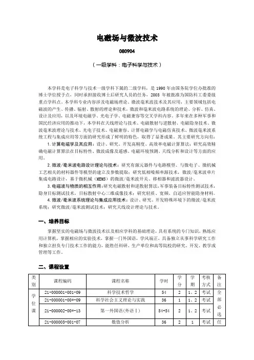 电磁场与微波技术
