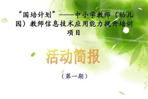 研修网简报第一期