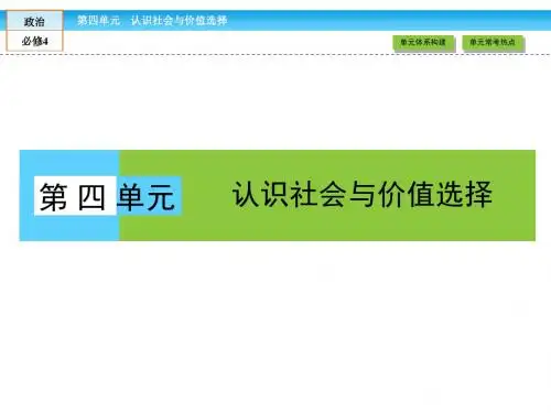 人教版高中政治必修4第四单元高频考点