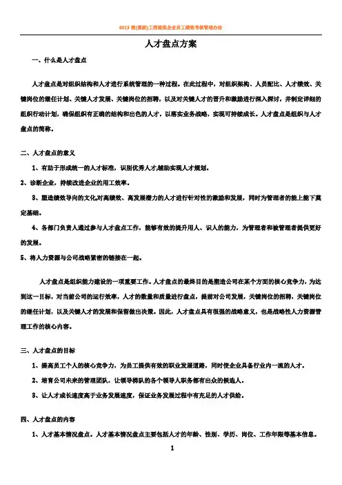 人才盘点方案