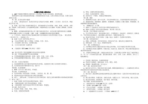 人美版七---九年级美术知识点