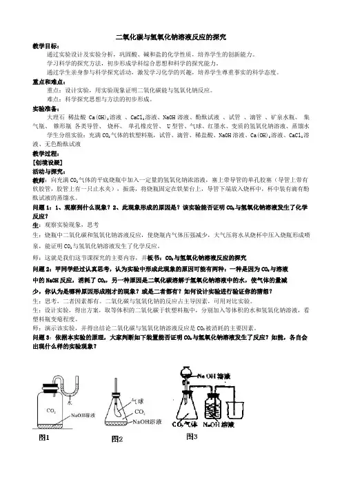 二氧化碳与氢氧化钠反应探究4