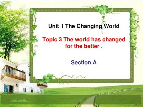 仁爱版九年级英语上册Unit1 Topic3课件(共78张PPT)