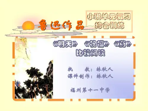鲁迅作品(明天祝福药)比较阅读ppt 人教版优选精品PPT