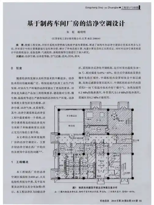 基于制药车间厂房的洁净空调设计