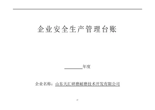 安全生产管理台账(样)