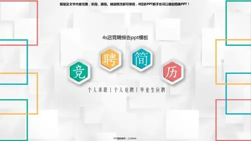 完美版PPT-4s店竞聘报告ppt模板
