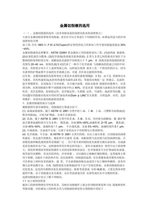 金属切削液