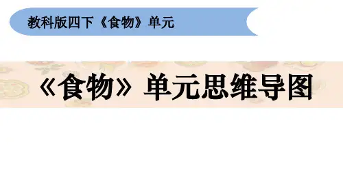 小学科学四下《食物》单元思维导图整理