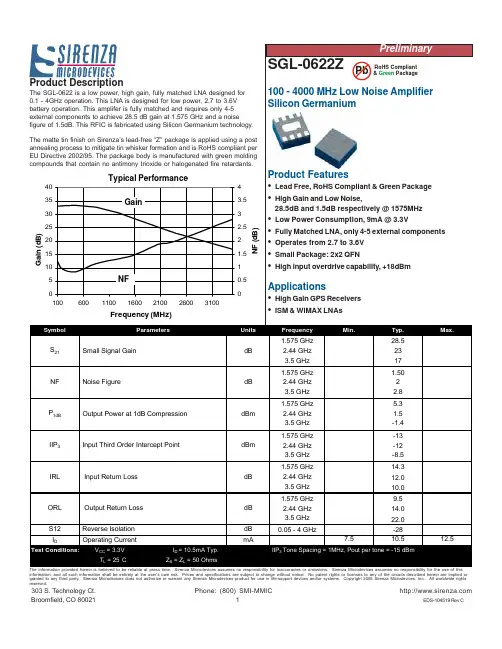 SGL-0622Z_datasheet