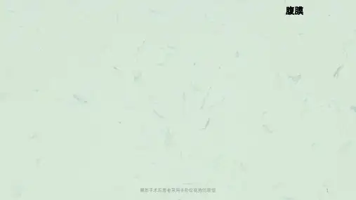 腹部手术后患者采用半卧位姿势的原理课件