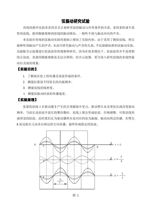 弦振动研究试验(教材)分析