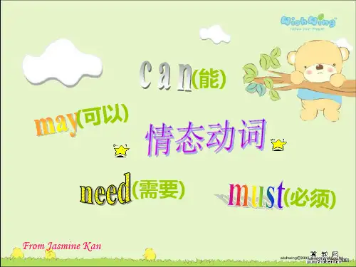 情态动词can, may, must, need解析区别练习ppt