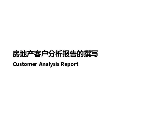 房地产客户分析报告的撰写