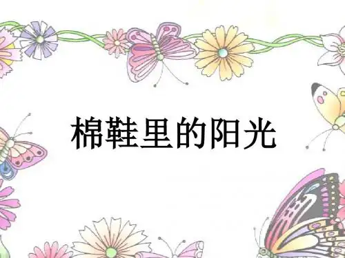 7棉鞋里的阳光