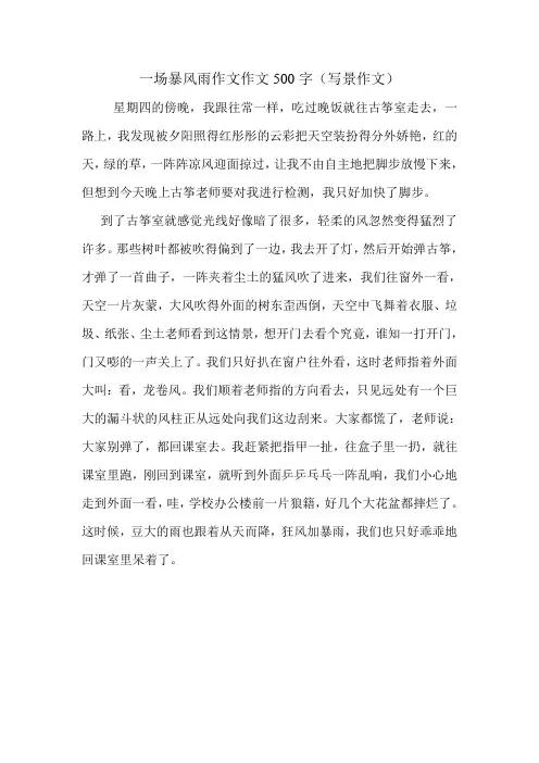 一场暴风雨作文作文500字(写景作文).doc