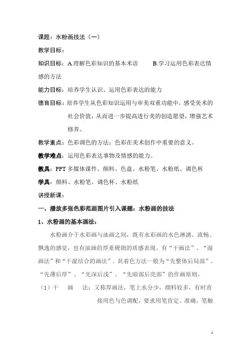 水粉画技法1