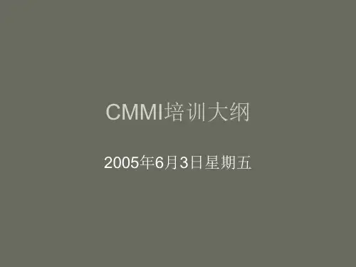 CMMI培训大纲050603