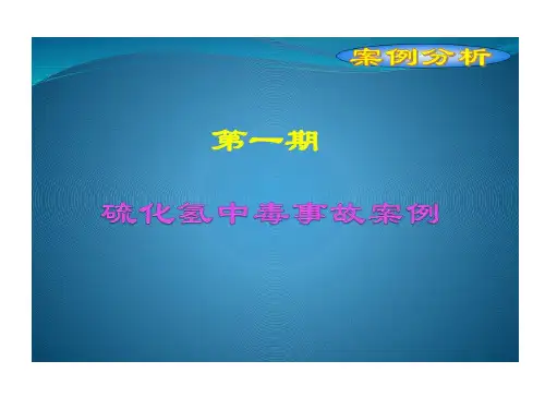 硫化氢中毒事故的案例分析共29页