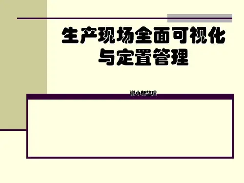 生产现场全面可视化管理