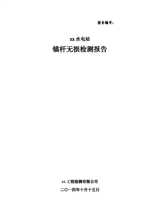 锚杆无损检测报告