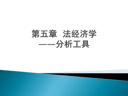 法经济学的分析工具精品PPT课件