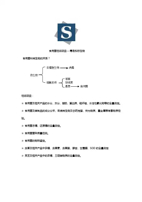 简述:食用菌检测项目及应用