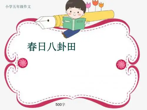 小学五年级作文《春日八卦田》500字(共8页PPT)