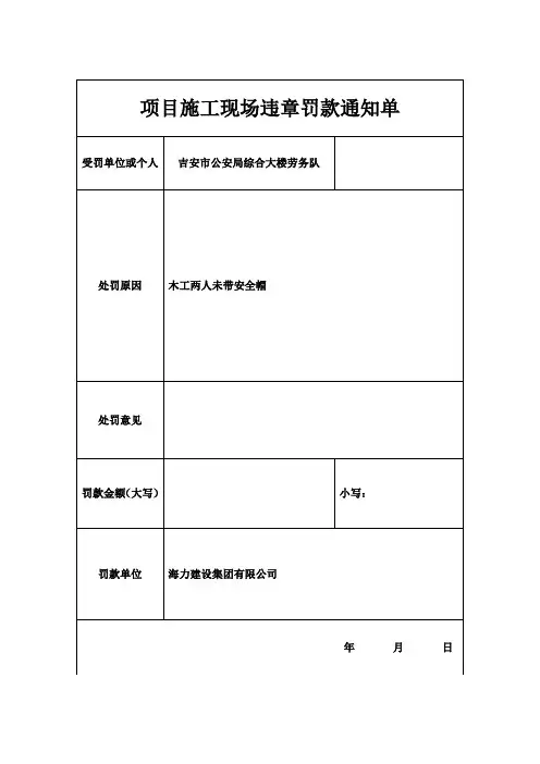 罚款通知单4