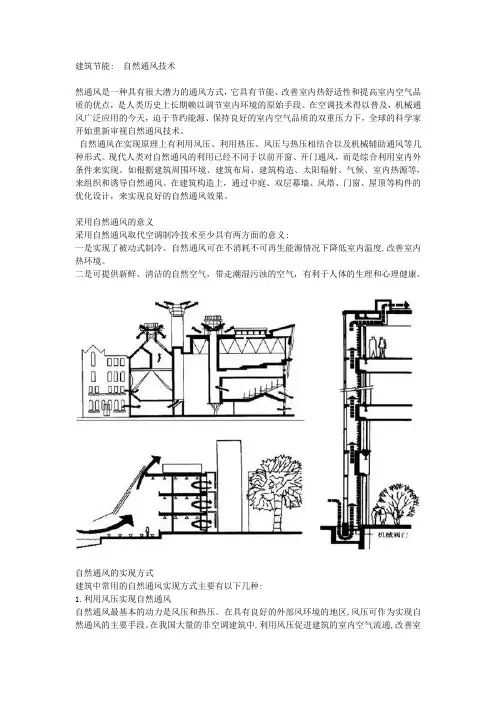 建筑节能 自然通风技术