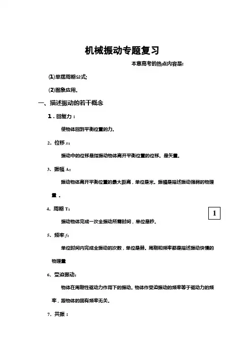 机械振动专题复习.