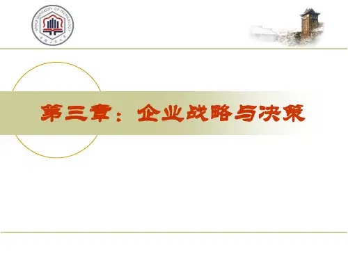 第三章企业战略与决策
