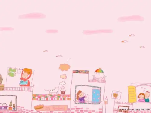 PPT经典模板——可爱卡通清新背景PPT模板
