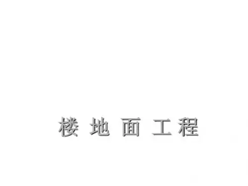 装饰工程计量与计价二-项目1楼地面