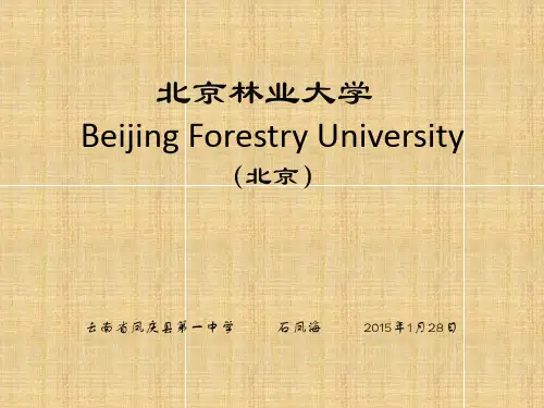 北京林业大学简介(PPT)