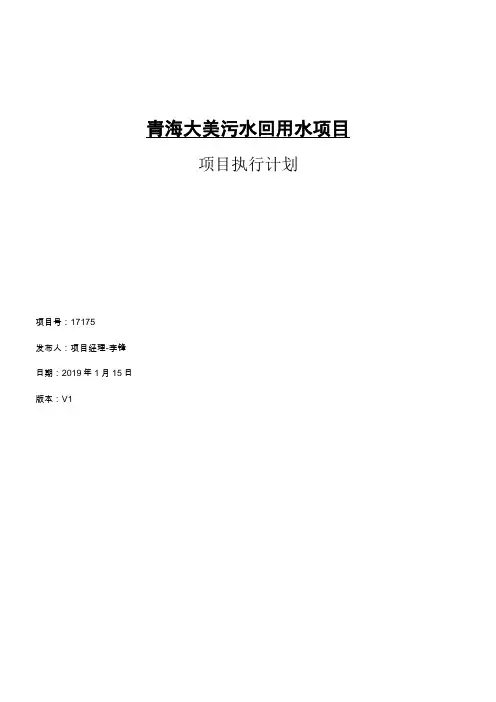 项目执行计划-李锋