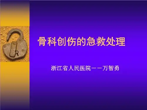 万智勇---骨科创伤的急救处理 PPT课件