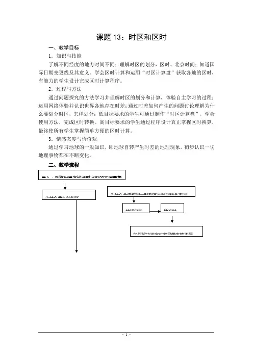 课题13：时区和区时