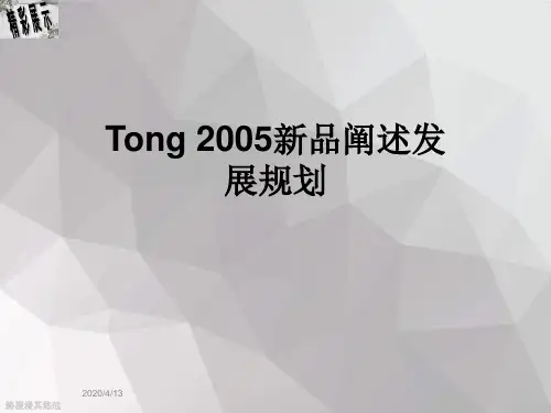 Tong 2005新品阐述发展规划