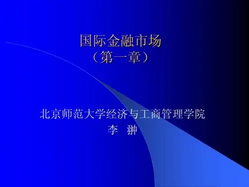 国际金融市场(第一章)