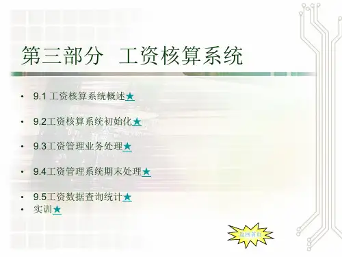 会计电算化课件——工资核算系统