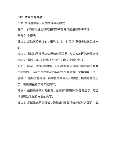 CTD 的定义与组成