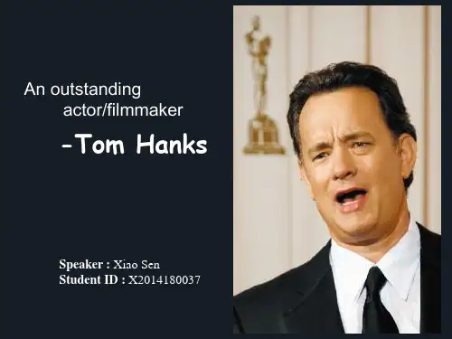 Tom Hanks--an outstanding actor介绍